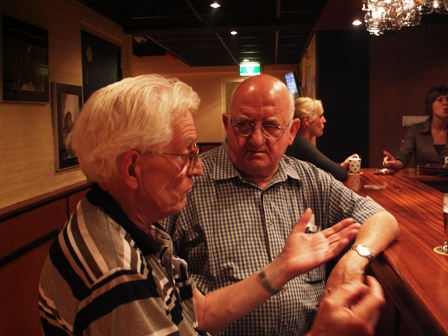 Ward Stoffelen (on the right) is not convinced by Tony Lewis's explanation at the PCCC meeting at Wageningen in 2006.